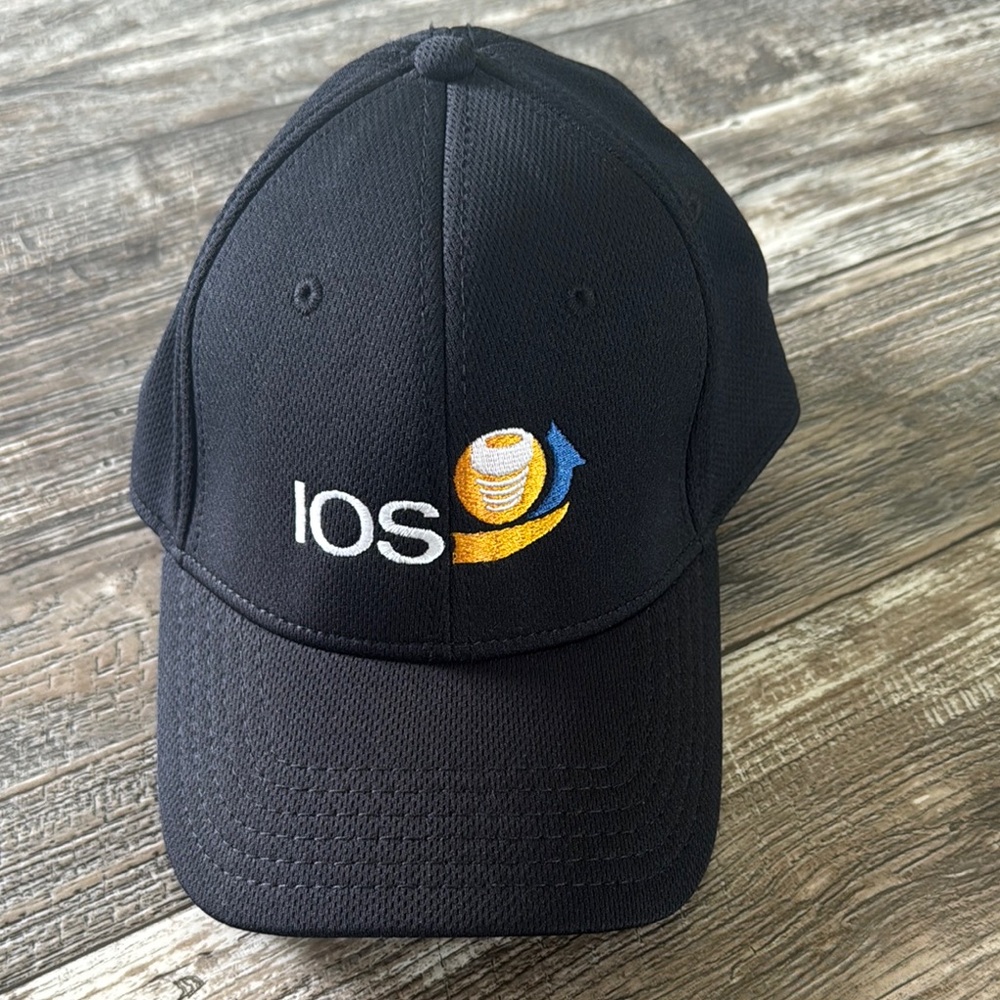 OTTO FLEX Black IOS Logo Baseball Cap, Size S/M